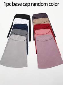 1 件女士时尚纯色穆斯林头巾，优雅舒适方便水晶亚麻头巾，适合日常户外防晒 - 水晶麻方便頭巾 - 查看 39