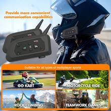 V4 Plus Motorcycle Helmet With Bluetooth Headset, Bluetooth 5.4 Wireless Intercom, Equipped With 800m BT Intercom, 850mAh Battery Capacity, Suitable For 4 Riders To Use Simultaneously - AA - View 5