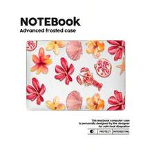 1 Piece, Shrimp And Lily Pattern | Frosted Acrylic Ultra-Thin Laptop Case | Compatible With Air13 2025/Pro16 M3 M2 | Anti-Fingerprint, Shockproof, And Heat Dissipation In One | Essential Protective Case For Office And Study