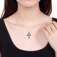 Collar cruz plata regalo amantes góticos halloween caja regalo joyería misteriosa - como en la foto - Ver 6