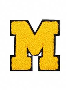 1/26pcs Chenille 2.8 Inch Letter Iron-On Patches, Suitable For Repairing Jeans, T-Shirts And Other Clothing, Letter Patch Badges - Yellow - View 23