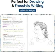 Blank Journal Notebook For Women &Amp; Men, Hardcover Leather Journal For Writing, Sketch Book, A5 Plain Paper Notebook For Drawing &Amp; Sketching, , Perfect For Office School Home Supplies, Watercolor Petal - ColorR - 查看 3