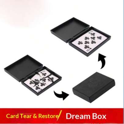 1pc 2026 New Dreamlike Magic Box, Tear Card Restoration, Playing Card Restoration Paper Magic Trick Prop. There May Be Some Minor Defects During Production And Transportation, But It Won't Affect The Usage. Suitable As Easter, Birthday, Perfect, New Year Gift.