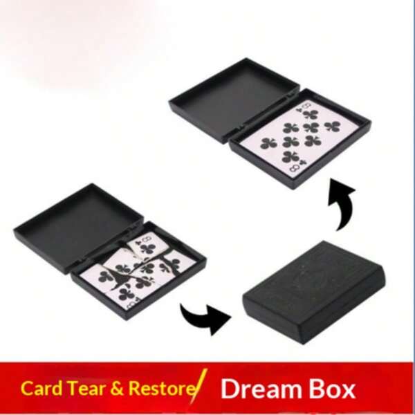 1pc 2026 New Dreamlike Magic Box, Tear Card Restoration, Playing Card Restoration Paper Magic Trick Prop. There May Be Some Minor Defects During Production And Transportation, But It Won't Affect The Usage. Suitable As Easter, Birthday, Perfect, New Year Gift.