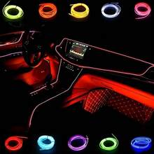 USB Flexible Neon LED Car Interior Light Strip - RGB Car Interior Light Strip, Durable Car Lighting Accessories, Car Interior Decorations