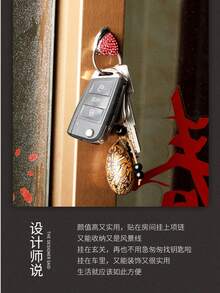 Multi-Purpose Heart-Shaped Crystal Decorative Hooks For Kitchen, Bathroom, Office, Car, Girly Style With Rhinestones