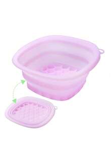 1个家用冰碗，硅胶面部冰疗浴盆，适用于户外，可折叠美容工具冰浴碗，内置冰格，便携式硅胶面部冰浴碗，用于冷疗、紧致肌肤和缓解痤疮，紧凑可折叠洗脸盆，适合日常居家和旅行使用。