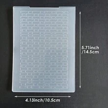 Bìa đựng tài liệu bằng nhựa dập nổi 2D, thích hợp để trang trí thiệp giấy DIY, sổ lưu niệm, trứng Phục Sinh, tường gạch hình trái tim, nốt nhạc, trang trí lễ hội. - trắng - Xem 22