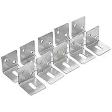 Merriway BH02067 10 Pcs Standard Worktop Bracket 25mm (1 Inch) Square - Pack Of 10 Pieces - Multi - View 5
