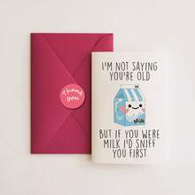 1张趣味爱情生日贺卡 | 含信封，浪漫爱情告白卡，送给男友/女友，可爱甜蜜祝福卡