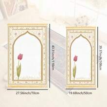 1. Thảm cầu nguyện Hồi giáo cao cấp/Thảm trải nhà cầu nguyện, được trang trí bằng viền trắng và họa tiết vàng, thiết kế hoa văn hiện đại, chất liệu nhung, 1100g/m², đế cao su chống trượt, mặt dưới mềm mại, có thể gấp gọn chống trượt, kiểu dáng thiết kế thống nhất, thảm cầu nguyện được trang trí bằng tua rua vàng, thích hợp cho lối vào, phòng khách và nơi thờ cúng - Một lựa chọn quà tặng tuyệt vời khi mùa lễ hội đến gần. - Nhiều màu - Xem 9