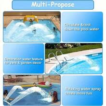 1 件装游泳池喷泉泵 - 地上/地下双喷泉泵，高压瀑布和游泳池喷泉，地下泳池配件和地上泳池配件 - 彩色 - 查看 9