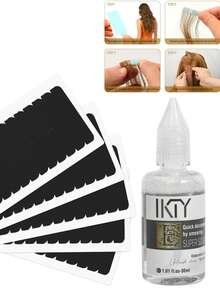Kit de adhesivo y removedor de peluca de encaje, incluye cinta y aplicador - Pegamento de encaje invisible de secado rápido, de larga duración y , adecuado para pelucas frontales, extensiones de cabello, moldeado de línea del cabello e instalación de pelucas - Quitar el pegamento - Ver 11