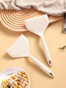 1pc Silicone Takoyaki Spatula, Non-Stick Wide Mouth Japanese Pancake Spatula, Non-Stick Heat Resistant Egg Spatula (Suitable For Eggs, Cookies, Fried Eggs, Fish, Burgers, Steaks And Pizza) - Multicolor - View 5