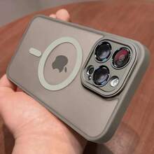 Matte Armor MagSafe Case-Shockproof Hard Cover For IPhone 11-16 Pro Max Magnetic Protection Silicone Wireless Durable Washable Protective Smartphone - Gray - View 10