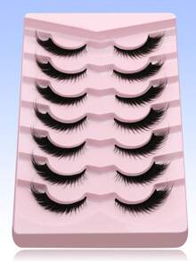 7 Pairs Cat Eye Lashes Faux Mink Eyelashes Winged End Eye Elongated Eyelashes Fake Lashes Soft Natural Long Full Strip False Eyelashes Suitable For Daily Use, Carnival Parties, Music Festivals - Cat Eye Lashes - View 9