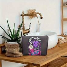 Mattel A Stylish Makeup Bag Designed For K-POP Fans, Featuring A Lightweight Zip Design Suitable For Travel And Daily Use - A Multifunctional Storage Pouch That Can Hold Stationery, Medications, And Additions - An Ideal Gift Choice, Perfect For Souvenirs - Multicolor - View 4