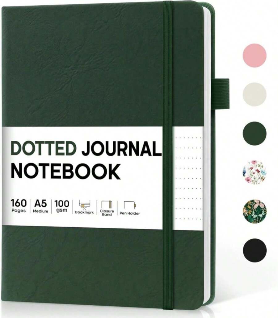 Blank Journal Notebook For Women &Amp; Men, Hardcover Leather Journal For Writing, Sketch Book, A5 Plain Paper Notebook For Drawing &Amp; Sketching, , Perfect For Office School Home Supplies, Patchwork Floral - ColorI - 查看 1