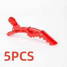 5个专业鳄鱼夹，适用于拉直、修剪和染色头发，适合沙龙、家庭使用和DIY美发造型。防滑发夹配件，适合作为女性/女孩的节日礼物和美发造型工具。 - 彩色 - 查看 11