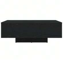 vidaXL Tavolo basso Chêne nero 85 x 55 x 31 cm Bois d'ingénierie - nero - Visualizzare 6