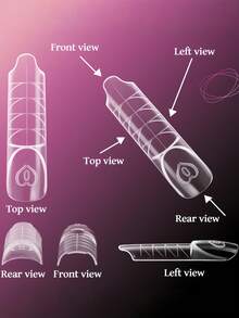 30pcs 3D Stair Edge Spacer French Manicure Extension Strips | Smooth Edges, Direct Coating, Beginner-Friendly, Flowing Smile Line, Full Gel Compatible, Zero Overflow, Professional Salon Nail Tool - Clear - View 3