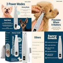 Dog Paw Trimmer - Electric Cordless Pet Clippers For Dogs And Cats - Quiet Dual-Speed Groomer With Pet- Blade For Feet Ears Face - USB-C Rechargeable - With Travel Bag Comb And Brush+FVXCSDS - 白色 - 查看 1
