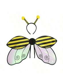 仙女翅膀万圣节仙女服装，女士配饰，蝴蝶瓢虫，蜜蜂角色扮演仙女服装，天使翅膀 - 彩色 - 查看 2