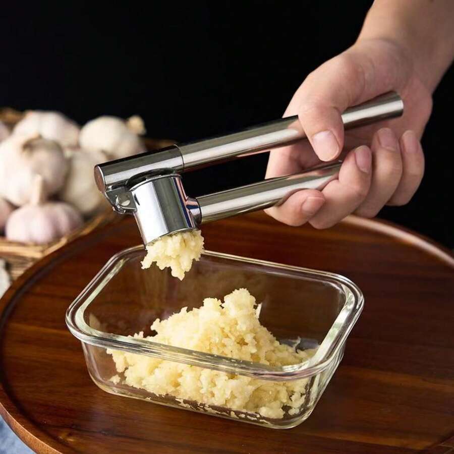 1pc Manual Garlic Press, Garlic Crusher, Garlic Mincer, Garlic Grinder, Garlic Peeler, Nut Multi-Function Set