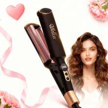 UKLISS迷你双管卷发棒，情人节礼物之选，0.4英寸陶瓷卷发棒，居家旅行两相宜，小巧双电压设计，5档可调温度。 - 黑色 - 查看 2