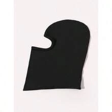 1pc Men Women Solid Color Quick-Dry Lightweight Elastic Beret Hat Suitable For Daily Outings And Workouts Ski Mask - 黑色 - 查看 2