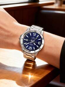 Đồng hồ thể thao nam Casio MTP-VD01D-1BV / MTP-VD01D-2BV bằng thép không gỉ, mặt số đen, kiểu dáng casual. Dây đeo bằng thép không gỉ kết hợp với mặt số analog chạy bằng pin thạch anh, phù hợp để đeo hàng ngày, cũng có thể dùng làm quà tặng trang trí, quà năm mới, quà Giáng sinh, v.v. - Màu xanh lam - Xem 8