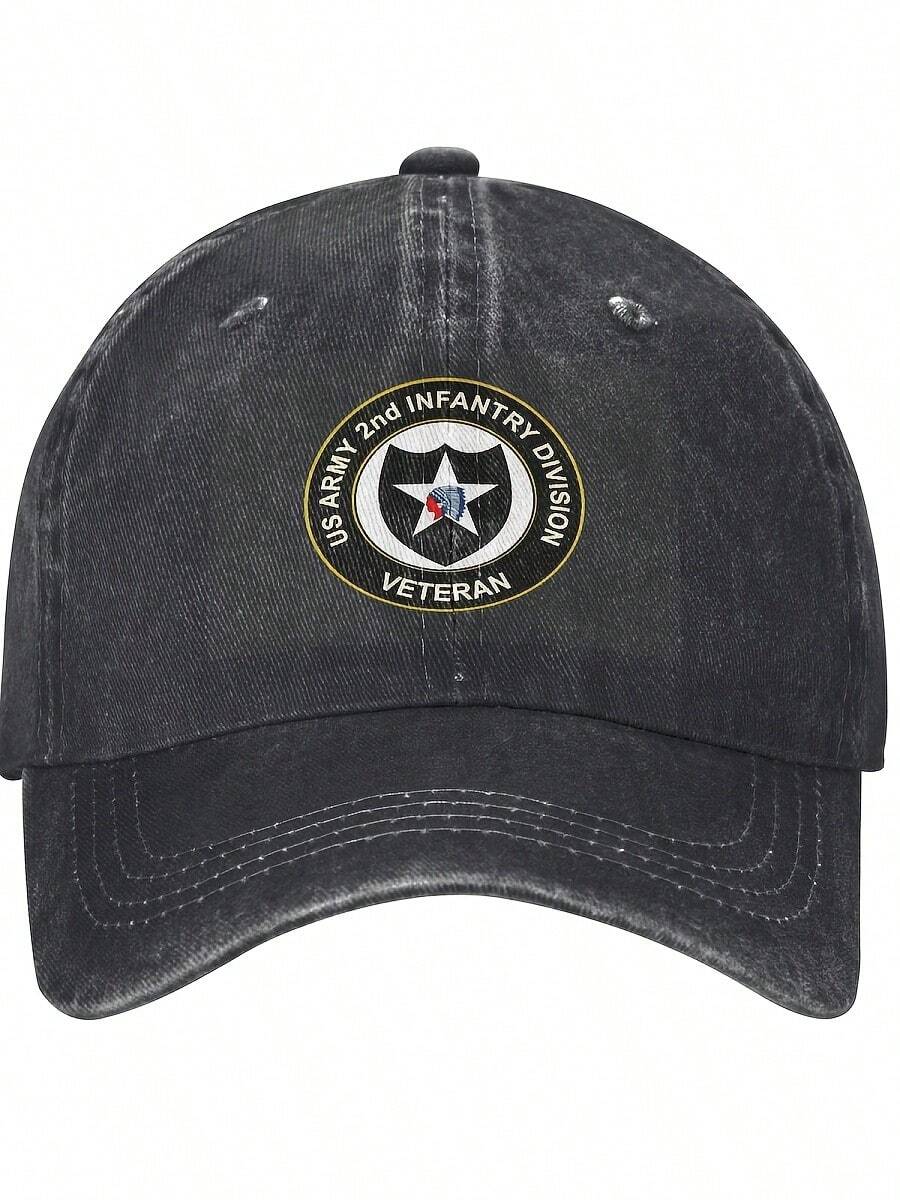 US ARMY 2ND INFANTRY DIVISION Unisex Denim Baseball Cap Washed Denim Cap - Color 5 - View 1