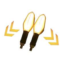 KINGMOTO Par de direccionales para moto universal con luz LED y luz preventiva, contiene un imán para cambiar de color al pasarlo - Direccional - Ver 3