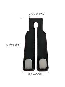 2-In-1 Velvet Car Headrest Hook, Dual Hook Car Headrest Hanger, Car Wallet Clip, Universal Headrest Double Hook, Car Interior Storage Hanger Accessories - Double Hook Style - View 6