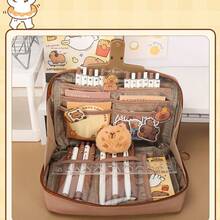 47 piezas Juego de papelería de Rata de Agua. Estuche para lápices de Rata de Agua lindo, diseño de varias capas, incluye pegatinas, llavero y broche. Gran capacidad, juego de regalo, de vuelta a la escuela, bolso - Multicolor - Ver 9