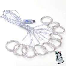 1pc 8 Modes USB Powered Atmosphere Light String, Decoration For New Year, Valentine's Day, Wedding, Bedroom, Birthday, Holiday Party, Indoor Window (Remote Control Batteries Not Included) - USB Curtain Light - View 10