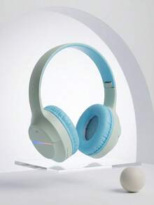 Gerripuer Passive Noise Cancelling Over-Ear Wireless Headphones, 5.3 Bluetooth, Retractable & Foldable, USB-C, Music, Calls, Deep Bass, High Definition, Fashion Gift For New Year, Valentine's Day, Women - Baby Blue - View 11