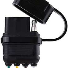 Enchufe de remolque, 6 24V Adaptador de conector de cabo de enchufe de remolque plano de 4 pines para remolque de barra de remolque de caravana - como se muestra en la figura - Ver 3