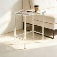1pc Acrylic Console Table, Transparent Sofa Side Table, Narrow Design, Unique Minimalist Style, Suitable For Living Room, Hallway, Entryway, Foyer