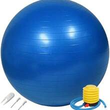 Pelota Fitness De Ejercicio para Yoga Pilates con Bomba para Pilates Yoga DEmbarazo Eporte Ejercicios Abdominales Y Ejercicios Bsicos Fitness Equilibrio Gym - azul + 55cm - Ver 3