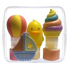 CYPNBotellas silicona de viaje Suaves Apachurrables Cero Fugas Juguetes libres BPA Set Limpieza Personal Uso Diario Aprobado TSA Kit contenedores 4 pzas + regalo cosmetiquera y mordedera BarquitoFashion - como en la foto - Ver 7