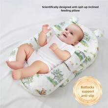 2pcs/Set Newborn 0-3 Months Anti-Spit Milk Inclined Pillow, 3pcs Breathable Infant Anti-Spitting Milk Pad, Suitable For All Seasons