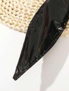 3件装黑色仿皮兔耳朵发箍，性感服装配饰，情人节女士头饰 - 黑色 - 查看 5