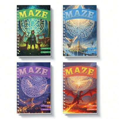 Maze Challenge Workbook, Engaging Route-Finding Puzzles For Concentration And Strategy Practice, Helps Strengthen Attention And Persistence, Ideal For Everyday Breaks And Quiet Evenings