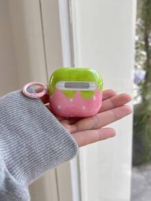 1 chiếc ốp bảo vệ tai nghe hình dâu tây màu hồng ngọt ngào, phù hợp với , ốp bảo vệ tai nghe Bluetooth không dây của Apple, tương thích với 4, Pro 2, Pro, hộp sạc di động, phù hợp cho nữ, thương hiệu Iyahong, quà tặng ngày Valentine, lựa chọn ngọt ngào và dễ thương dành cho bạn gái, lựa chọn quà sinh nhật tuyệt vời nhất. - Hồng - Xem 8