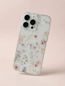 POKOJA LAND 1 件简约花卉透明全覆盖 TPU 手机壳，适用于 17、16、15、14、13、12、11 Pro Max、A55/54/53/52/51、S24/23/22/21 Ultra - 彩色 - 查看 2