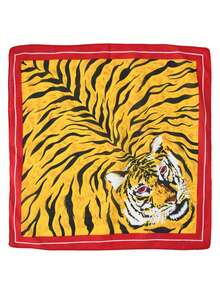 2条经典豹纹印花头巾，男女通用街头时尚发带，发巾，颈巾配饰 - 彩色 - 查看 8