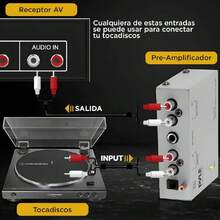- Preamplificador Phono Tocadiscos: minipreamplificador de fonógrafo estéreo de audio electrónico con entrada RCA, salida RCA y funcionamiento con bajo nivel de ruido alimentado por un adaptador de corriente continua de 12 voltios (PP444),39836957 - Multicolor - Ver 6