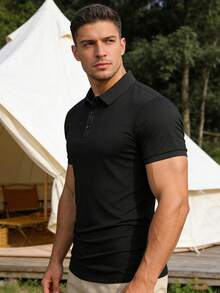 Summer Men's Fashion Casual Polo Shirt, Sports Outdoor Cycling Mountaineering Dating Short Sleeve, Gift For Boyfriend