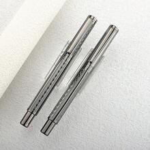 枪灰色网状纽扣钢笔，金属雕刻商务签名书写笔 - 3266 - 查看 3